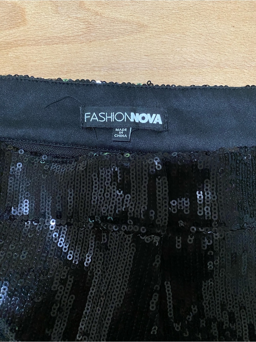 Black Sequin Shorts Size Large Fashion Nova Shorty